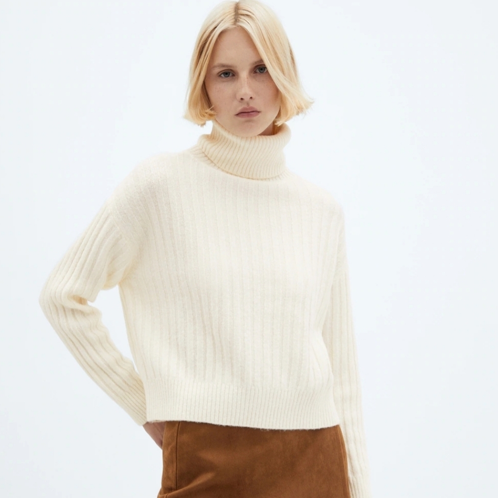 Mango Rolled Neck Sweater